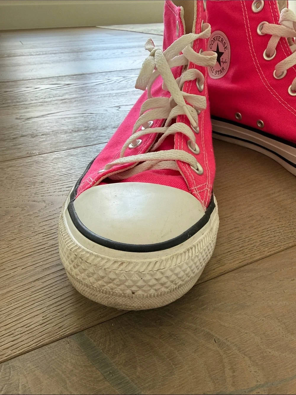 Women’s Converse Hot Pink High Top Sneakers